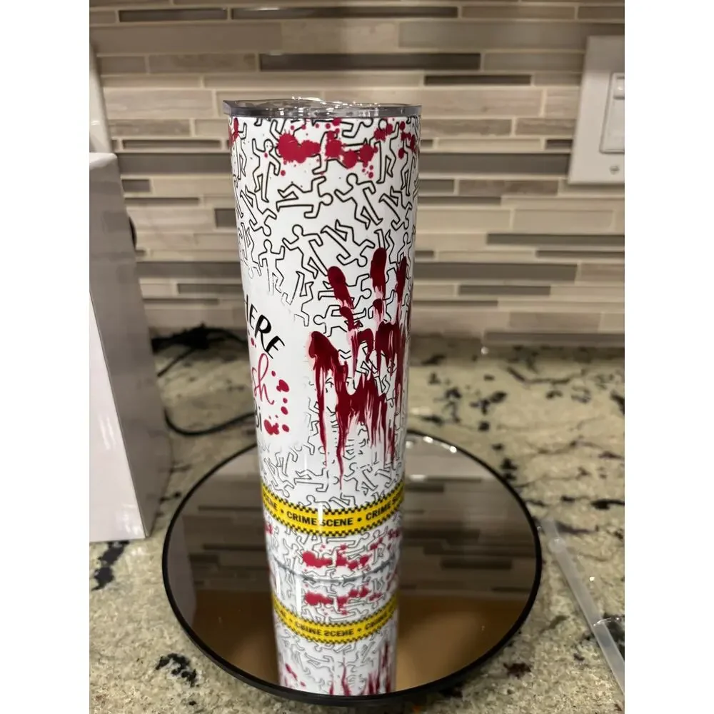 “Only Here to Establish an Alibi” 20 oz Stainless Steel Tumbler